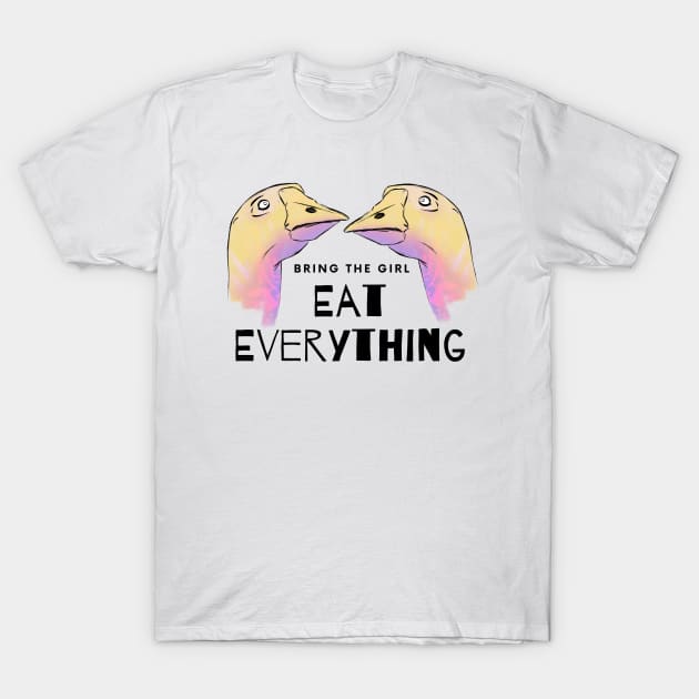 Eat Everything - Weird Kinda Creepy Bad Translation T-Shirt by raspberry-tea